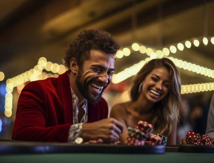 Pengguna sedang menikmati permainan Live Casino interaktif melalui ponsel